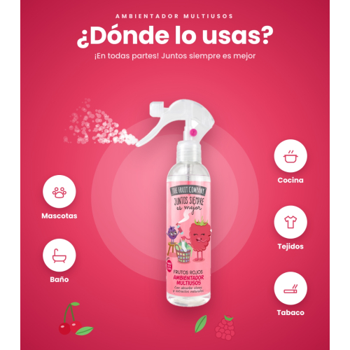 The Fruit Company - Ambientador multiusos em spray - Frutos Vermelhos