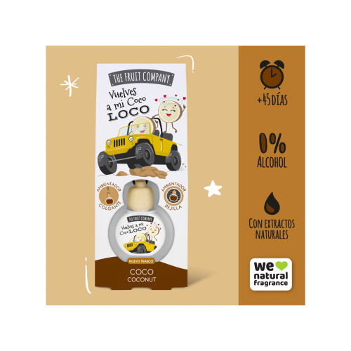 The Fruit Company - Purificador de ar para automóveis - Coco