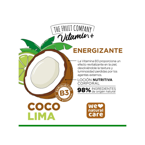 The Fruit Company - Loção Corporal Nutritiva Vitamin+ - Coco Lime