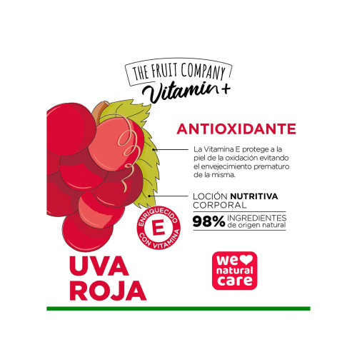 The Fruit Company - Loção Corporal Nutritiva Vitamin+ - Uva Vermelha