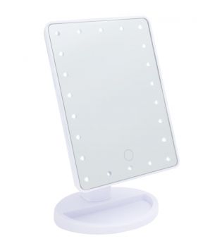 Thulos - Espelho de maquiagem 180° com iluminação LED TH-BY06