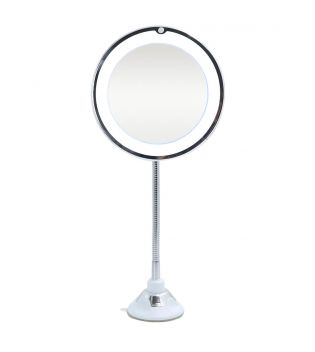 Thulos - Espelho de maquiagem 360° com iluminação LED TH-BY07