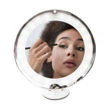 Thulos - Espelho de maquiagem 360° com iluminação LED TH-BY18