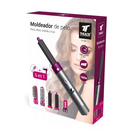Thulos - modelador e secador de cabelo 5 em 1 TH-BY17