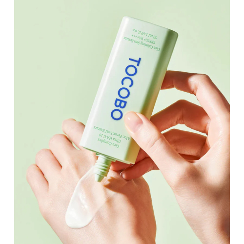 Tocobo - *Cica Calming* - Formato de sérum protetor solar facial SPF50 PA++++ - Pele sensível