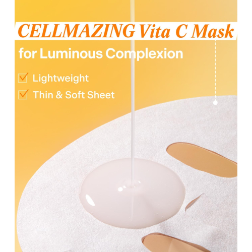 Torriden - *Cellmazing* - Máscara Facial Iluminadora Vitamin C