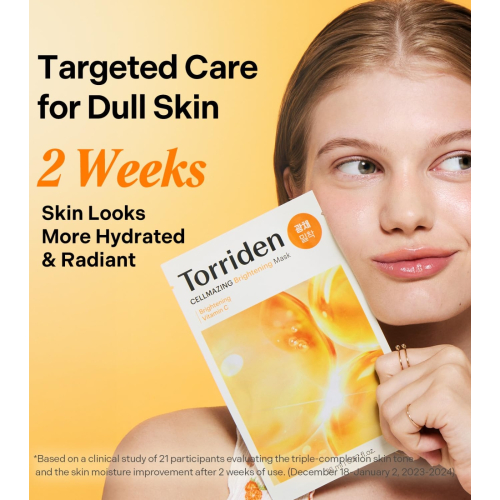 Torriden - *Cellmazing* - Máscara Facial Iluminadora Vitamin C