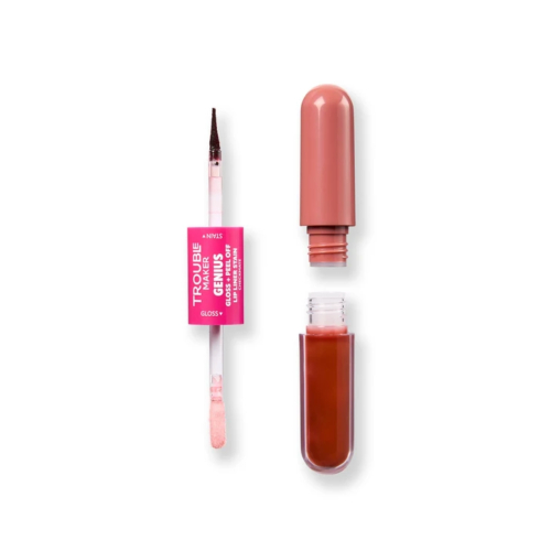Trouble Maker - Duo Lip Tint peel-off  + Gloss Labial Genius - Checkmate Peach Pink