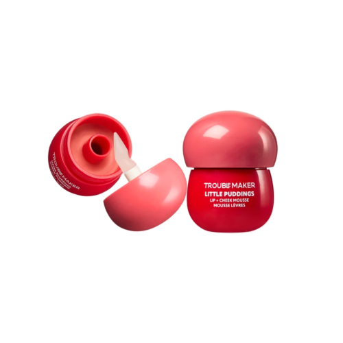 Trouble Maker - Mousse para lábios e bochechas Little Pudding - Kimmi Coral Pink