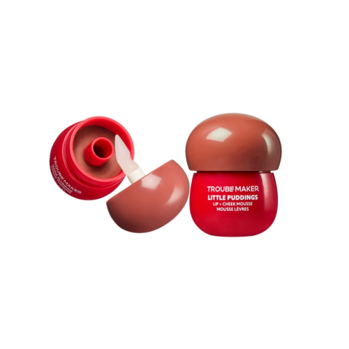 Trouble Maker - Mousse para lábios e bochechas Little Pudding - Mochi Nude Brown