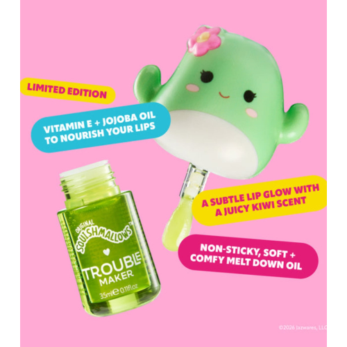 Trouble Maker - *Squishmallows* - Aceite labial Melt Down - Maritza the Cactus