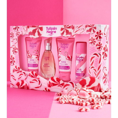 Tulipán Negro - *Gourmand Intensity* - Conjunto Presente - Kiss Morango e Creme