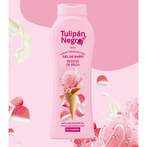 Tulipán Negro - *Yummy Cream Edition* - Gel de banho 650ml - Besitos de Fresa