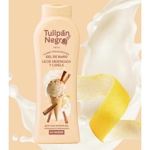 Tulipán Negro - *Yummy Cream Edition* - Gel de banho 650ml - Leche Merengada & Canela