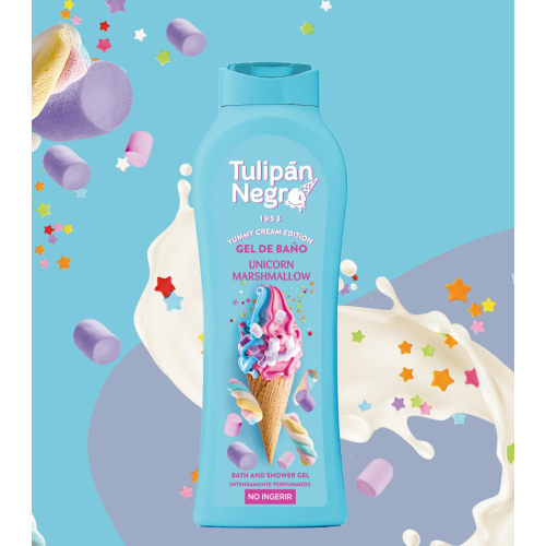 Tulipán Negro - *Yummy Cream Edition* - Gel de banho 650ml - Unicorn Marshmallow