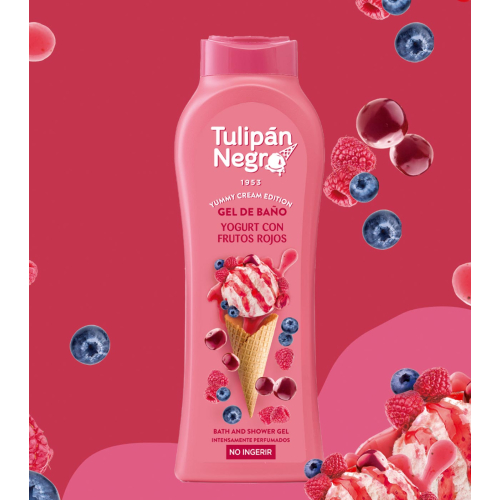 Tulipán Negro - *Yummy Cream Edition* - Gel de banho 650ml - Yogurt con Frutos Rojos
