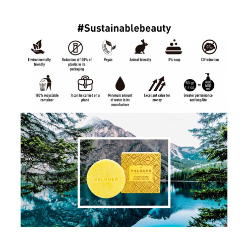 Valquer - Shampoo de Ácido Sólido - Extrato de Limão e Canela