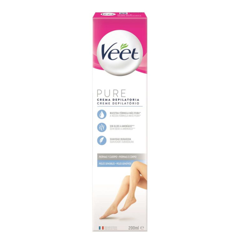 Veet - Creme Depilatório Pernas e Corpo Pure - Pele Sensível