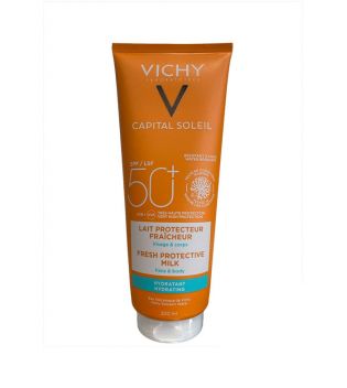 Vichy - *Capital Soleil* - Leite hidratante hidratante resistente à água com efeito de frescura 50+ FPS