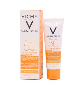 Vichy - *Capital Soleil* - tratamento anti-manchas 3 em 1 com SPF50 + Idéal Soleil