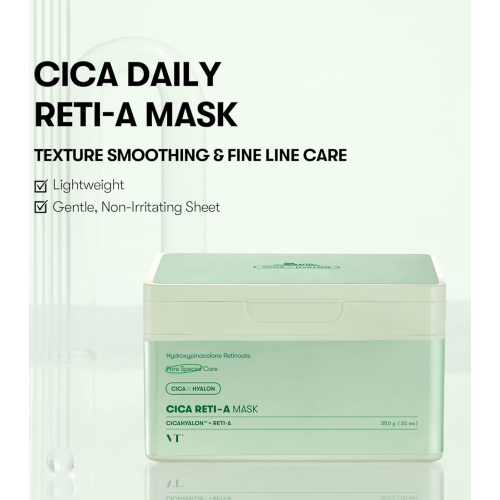 VT Cosmetics - Máscara Facial CICA Reti-A - 30ea