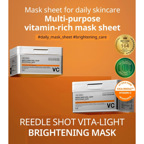 VT Cosmetics - Máscaras faciais Reedle Shot Vita-Light - 30ea