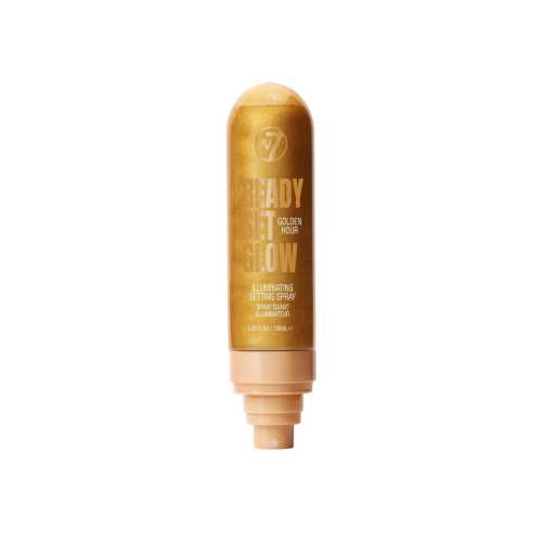 W7 Cosmetics - Spray fixador de maquilhagem Ready, Set, Glow - Golden Hour