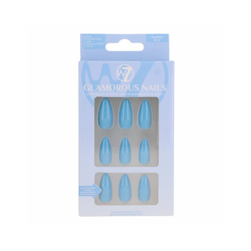 W7 Cosmetics - Unhas postiças Glamorous Nails - Whisper Blue