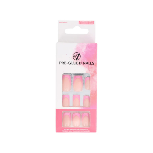 W7 Cosmetics - Unhas postiças Pre-Glued Nails - Pink French