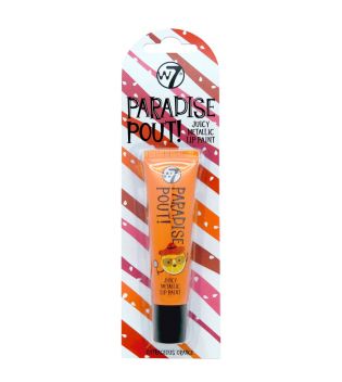 W7 - Batom líquido metálico Paradise Pout! - Outrageous orange