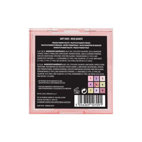 W7 - Paleta de pigmentos prensados Soft Hues - Rose Quartz