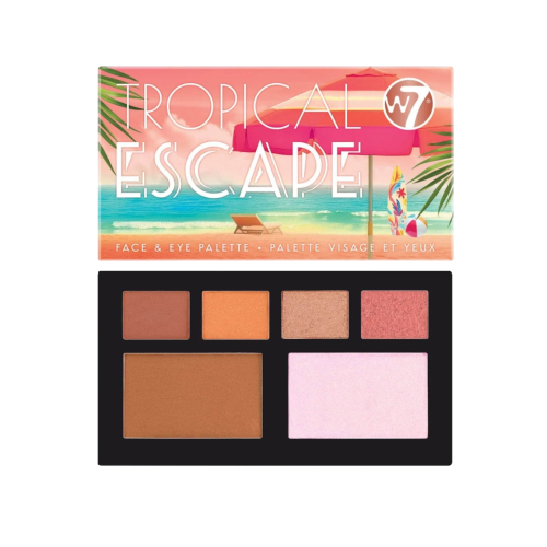 W7 - Paleta de Sombras e Rosto Tropical Escape - Medium-Deep