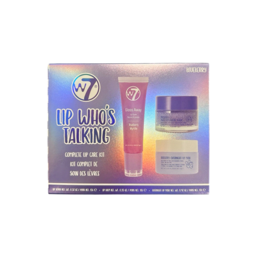 W7 - Conjunto de cuidados labiais Lip Who's Talking - Blueberry