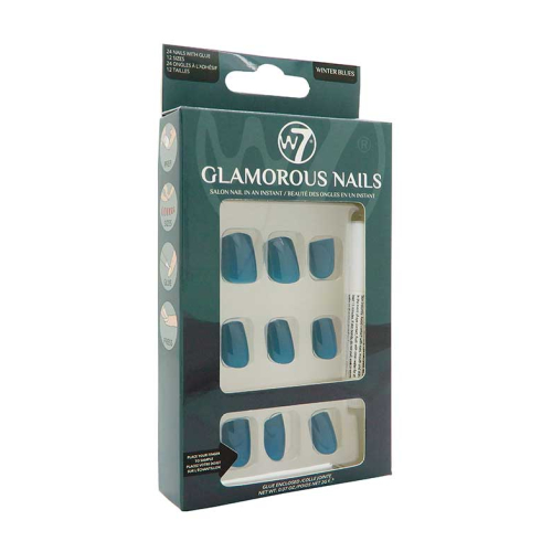 W7 - Unhas postiças Glamorous Nails - Winter Blues