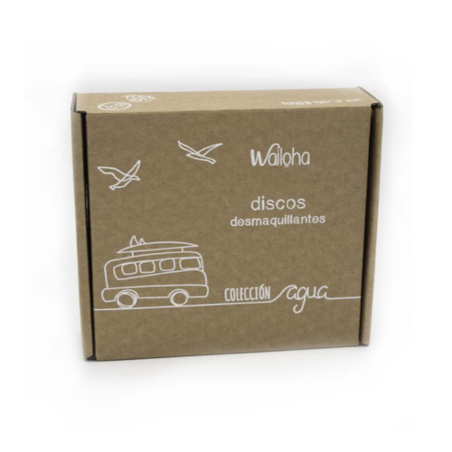 Wailoha - *Colección agua* - Discos desmaquilhantes reutilizáveis
