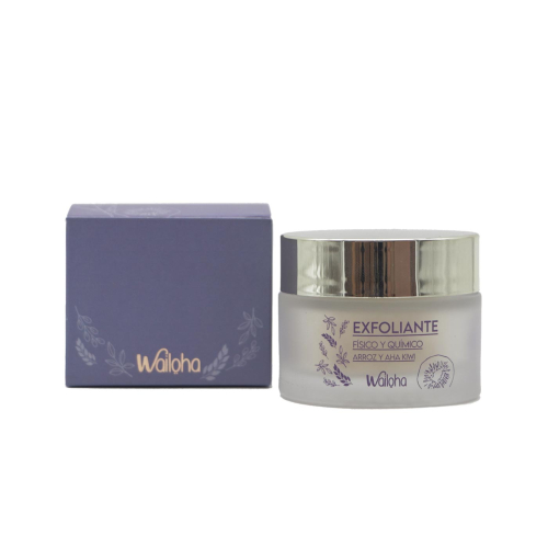Wailoha - *Colección Calma* - Esfoliação facial física e química com arroz e kiwi AHA