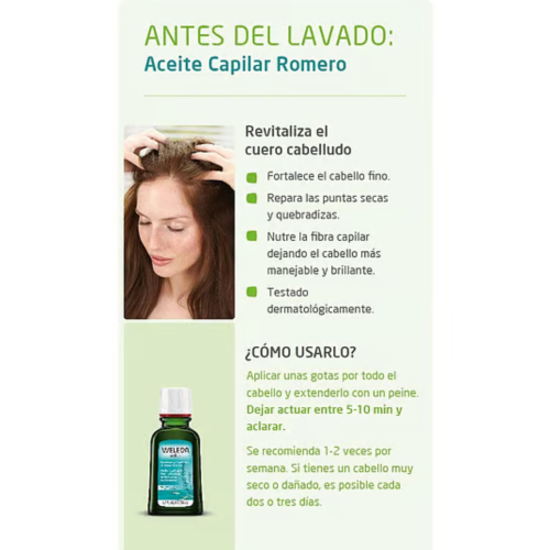 Weleda - Óleo de cabelo condicionado - Alecrim