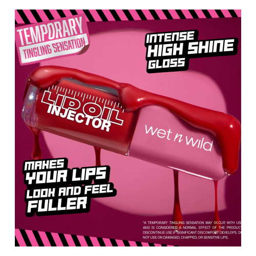 Wet n Wild - Óleo labial Lip oil Injector - Hottest Flame