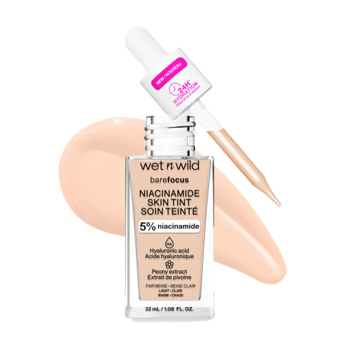 Wet N Wild - Base Bare Focus Niacinamide Skin Tint - Fair Beige