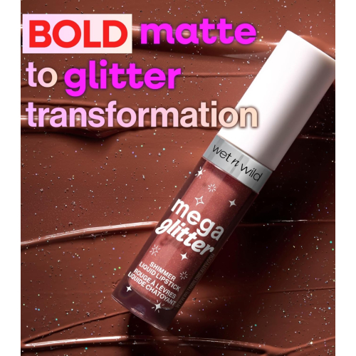 Wet n Wild - Batom líquido com brilho Mega Glitter - Hear Me Out