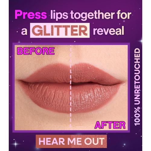 Wet n Wild - Batom líquido com brilho Mega Glitter - Hear Me Out