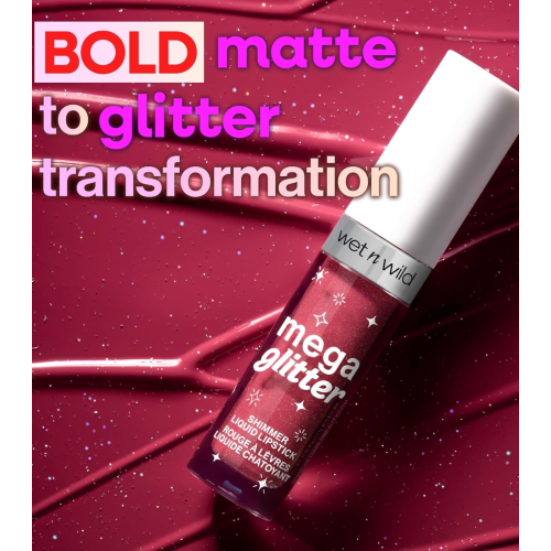 Wet n Wild - Batom líquido com brilho Mega Glitter - Pink Future