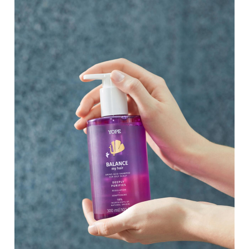 Yope - *Balance My Hair* - Shampoo natural com aminoácidos - Couro cabeludo oleoso