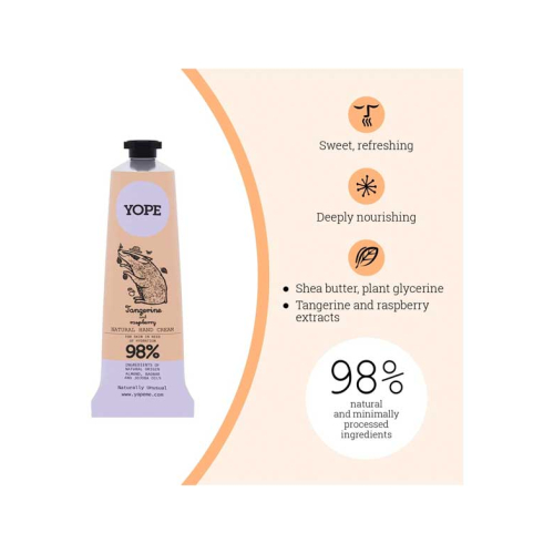 Yope - Creme de mãos de tangerina e framboesa