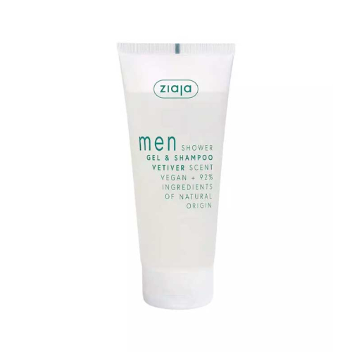 Ziaja - Gel de duche e champô 2 em 1 para homem 200 ml - Vetiver