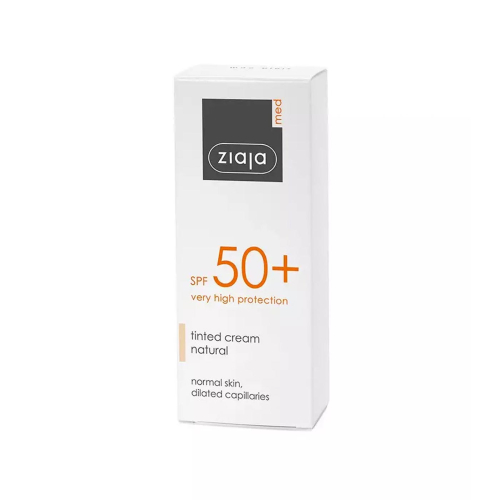 Ziaja Med - Creme protetor solar com cor SPF50+ - Pele normal