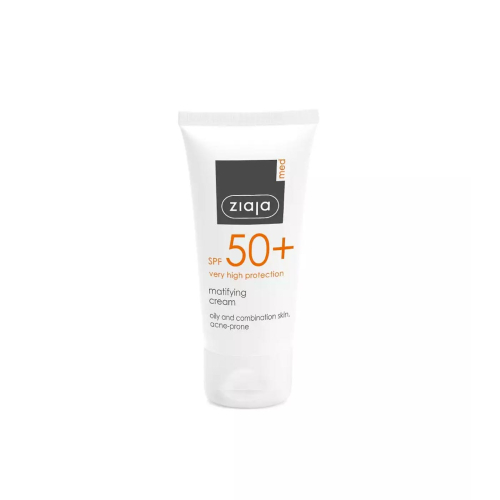 Ziaja Med - Creme protetor solar matificante SPF50+ - Pele oleosa e mista