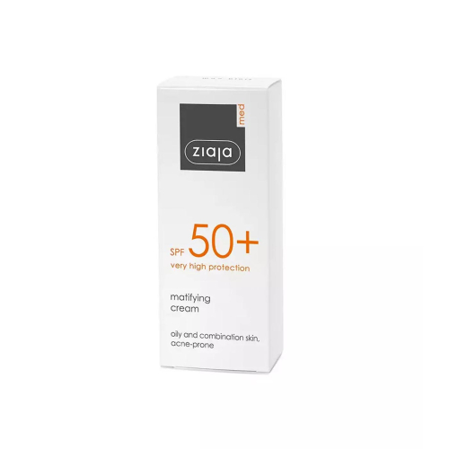 Ziaja Med - Creme protetor solar matificante SPF50+ - Pele oleosa e mista