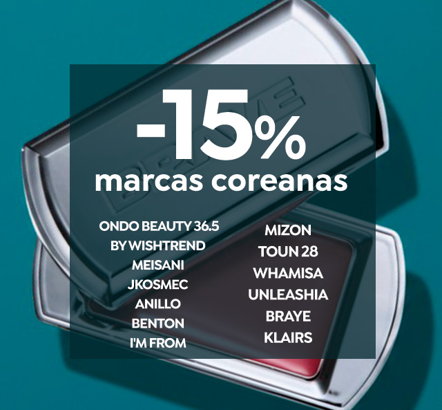 -15% en marcas coreanas seleccionadas