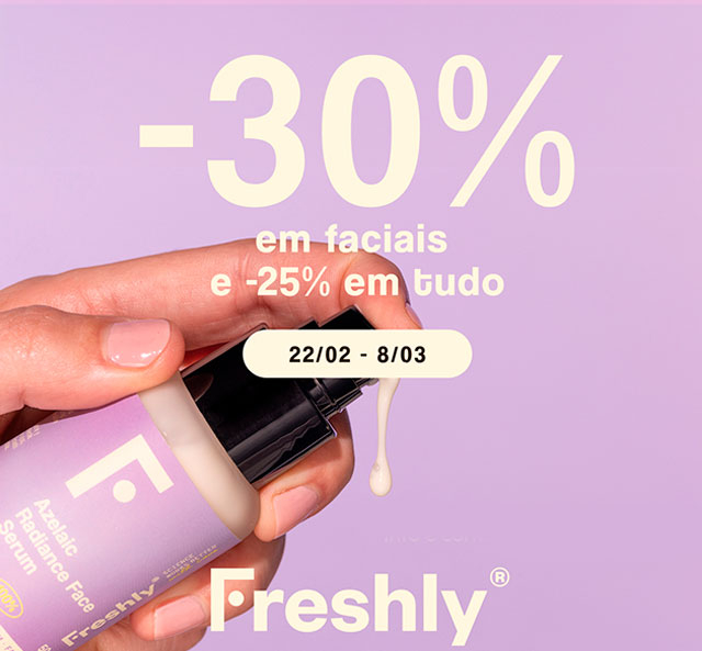 Freshly Cosmetics (-30% en faciales y -25% en todo)